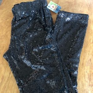 Black Sequin Leggings